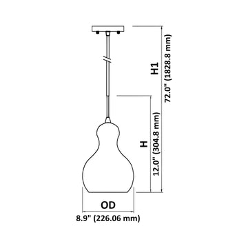 Modern Pendant Light Fixture Dimension - Adjustable Hanging Pendant Lighting Kitchen Lights Island Dining Room Bathroom Bar -  Black and Gold Finish - GU24 Base